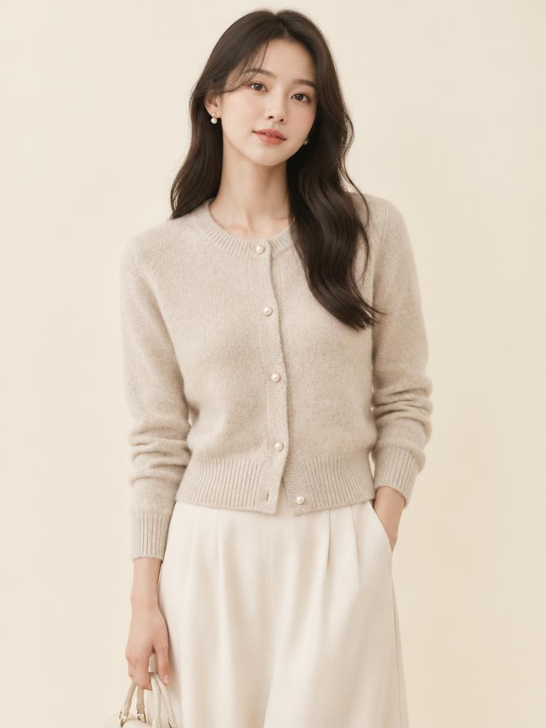 Soft Knit Cardigan in Oatmeal